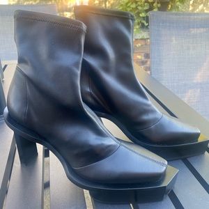 1017 ALYX BLACK BEE  PLATFORM Sock Ankle Boots